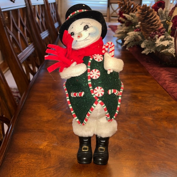 Annalee 2005 Candy Cane Snowman Vintage - Picture 1 of 10